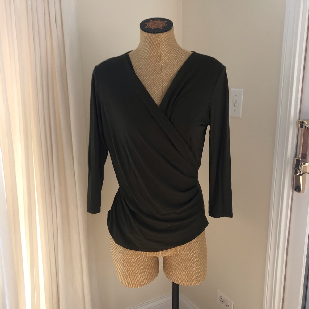 Knit wrap top